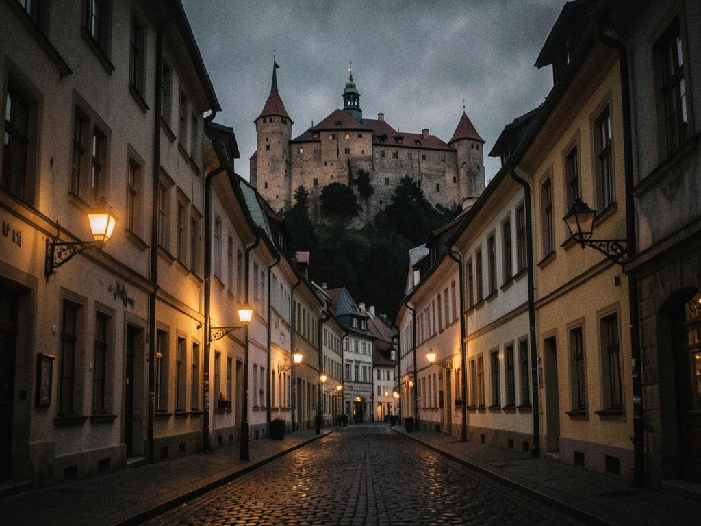 Bratislava, Slovakia at dusk