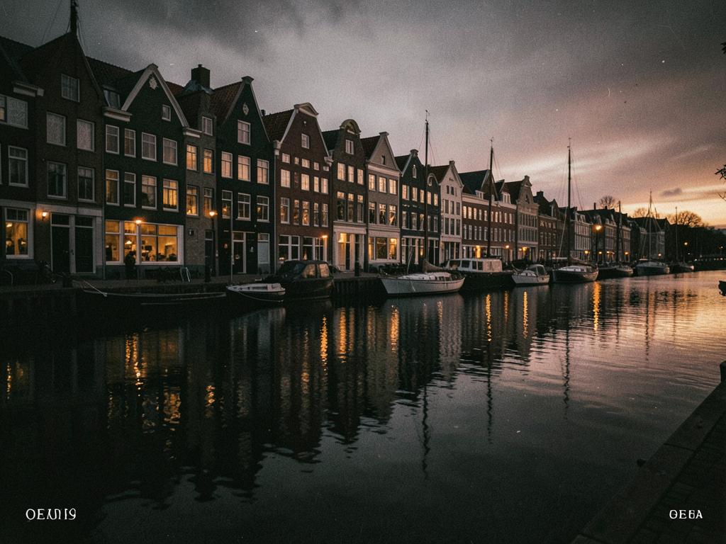Copenhagen, Denmark at dusk