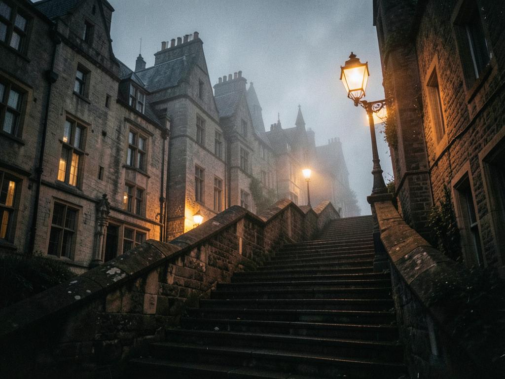 Edinburgh, United Kingdom at dusk