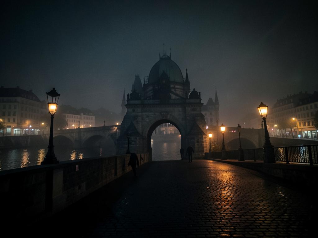 Prague, Czechia at dusk