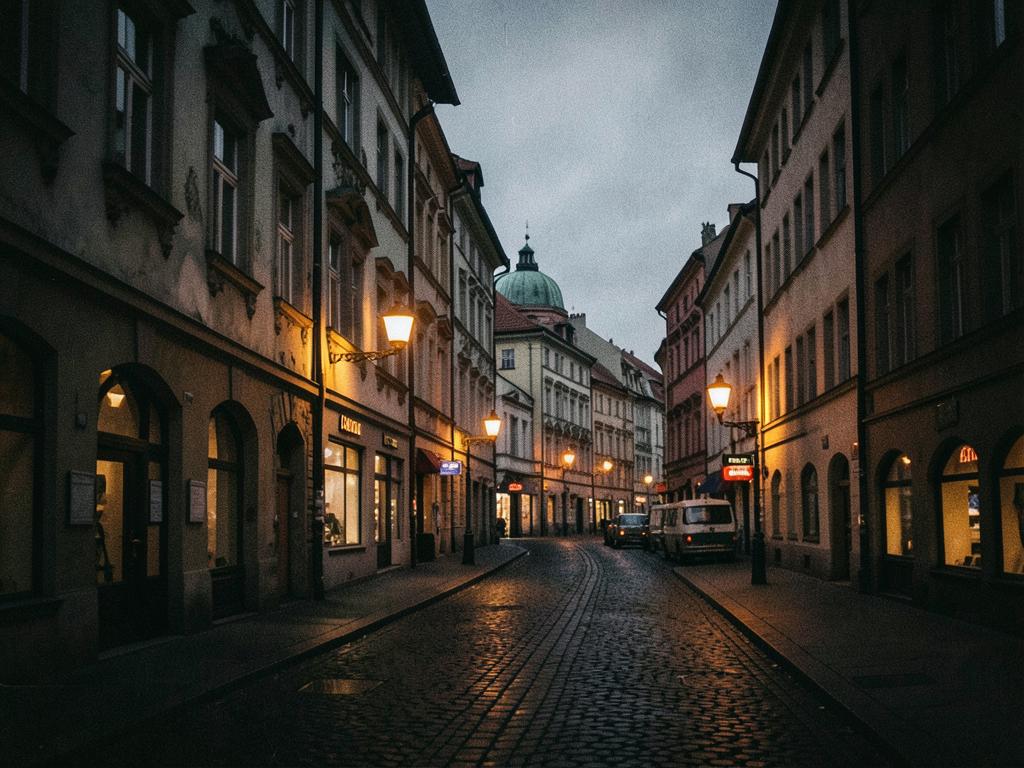 Zagreb, Croatia at dusk